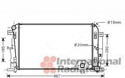VAN WEZEL 30002446 -  Радиатор, охлаждение двигателя